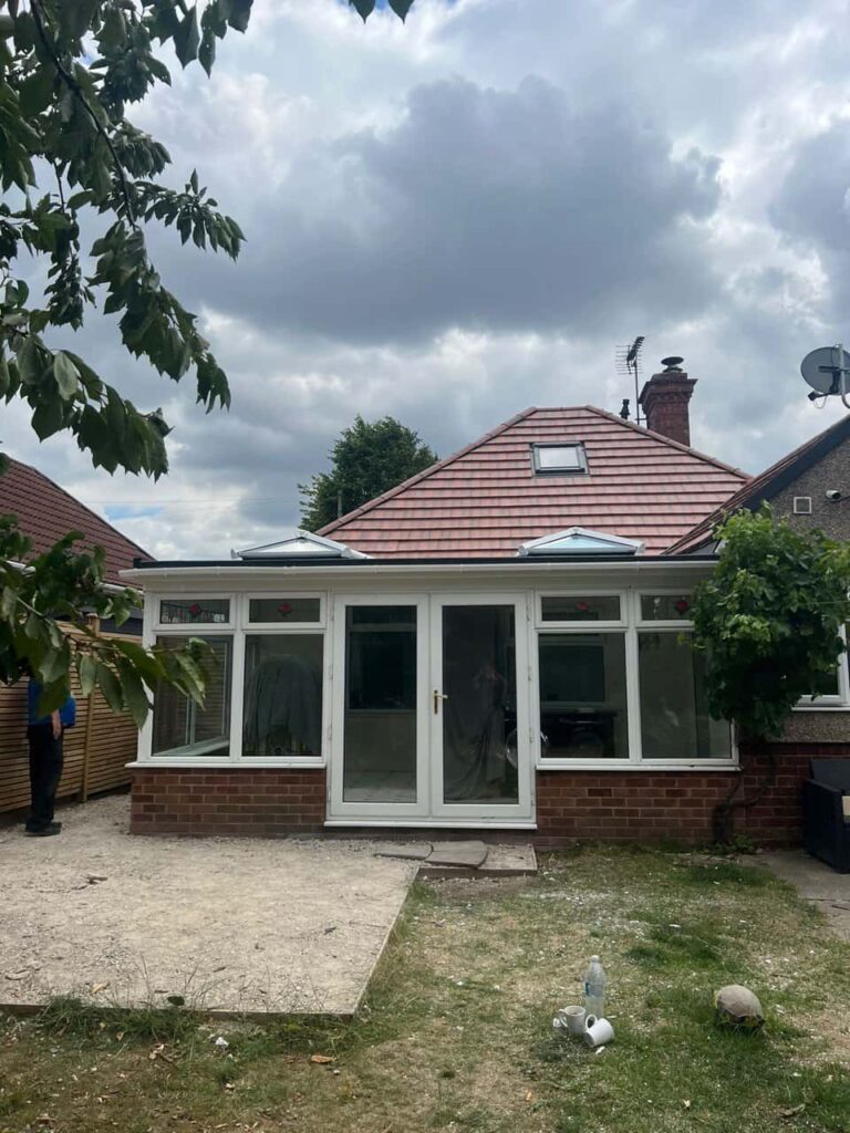 This is a photo of a hipped roof on a bungalow that has just had roof repairs carried out. Works carried out by Hurstpierpoint Roofing Repairs
